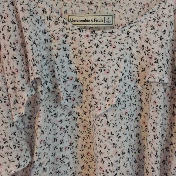 Abercrombie floral print shoulder cut out top - Picture 4 of 6